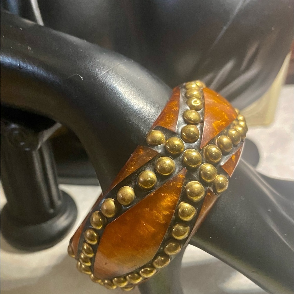 Art Deco 1930 Catalin Bakelite Studded Bracelet